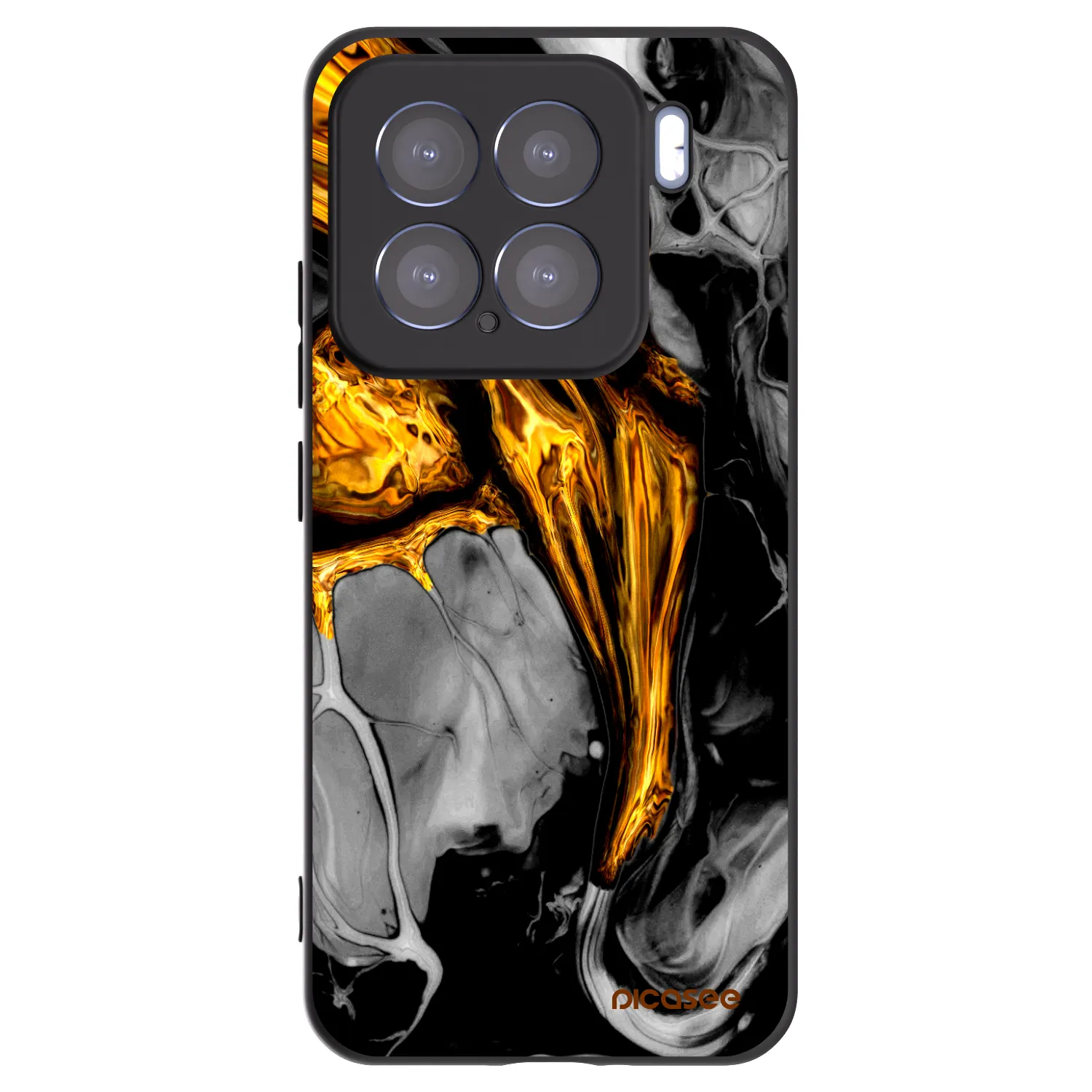 Picasee silikonový černý obal pro Xiaomi 15 - Black Gold
