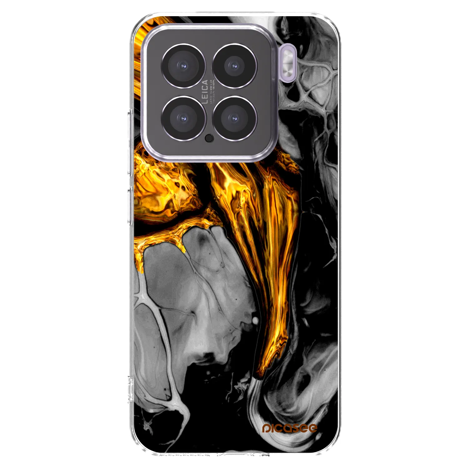 Picasee silikonový průhledný obal pro Xiaomi 15 - Black Gold