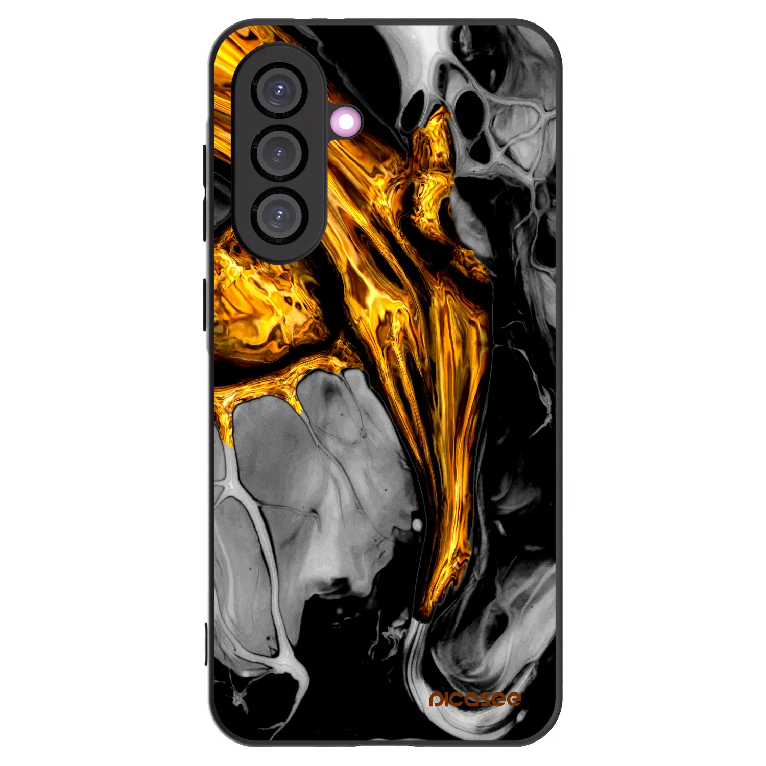 Picasee silikonový černý obal pro Samsung Galaxy A36 5G - Black Gold