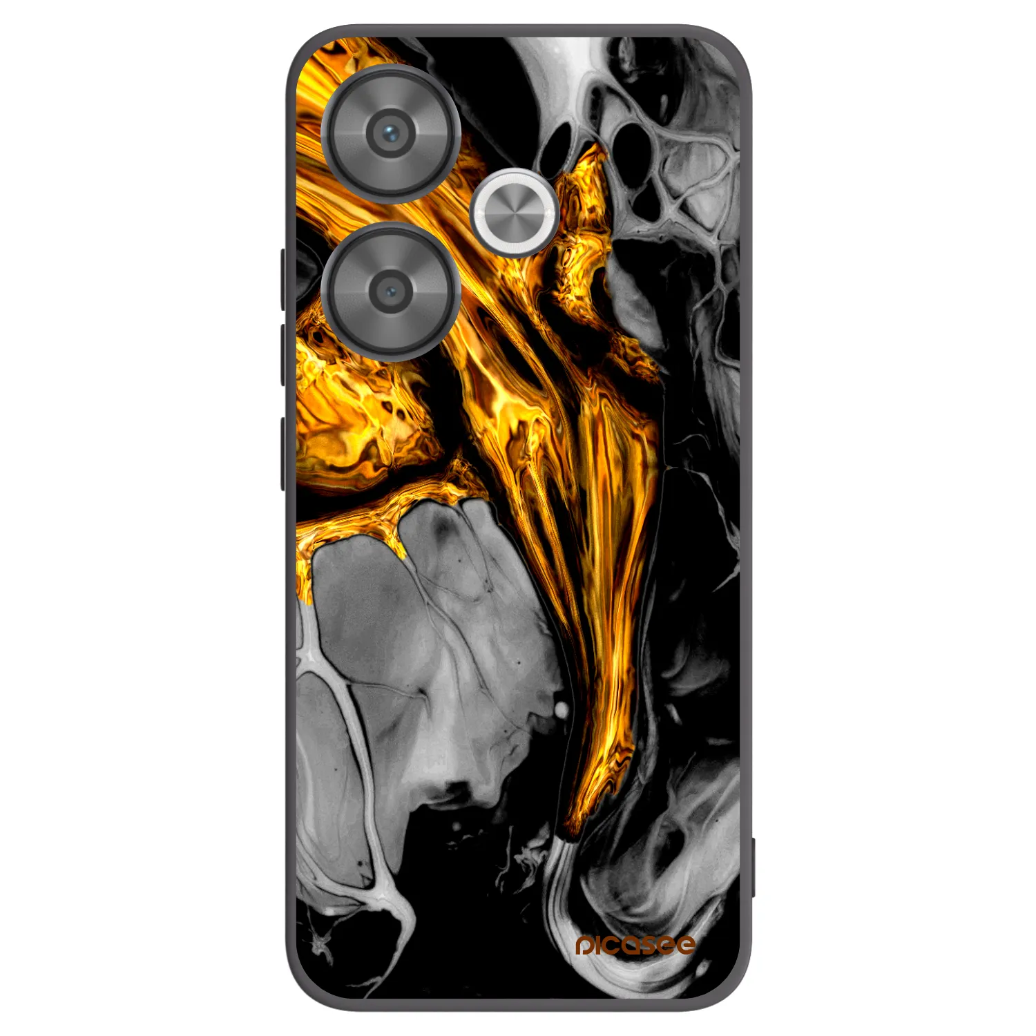 Picasee silikonový černý obal pro Xiaomi Poco F6 - Black Gold