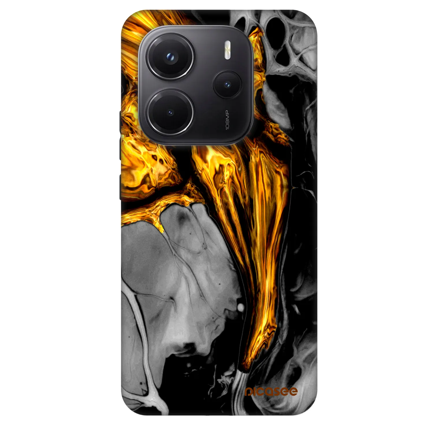 Picasee Fashion Case pro Xiaomi Redmi Note 14 5G - Black Gold