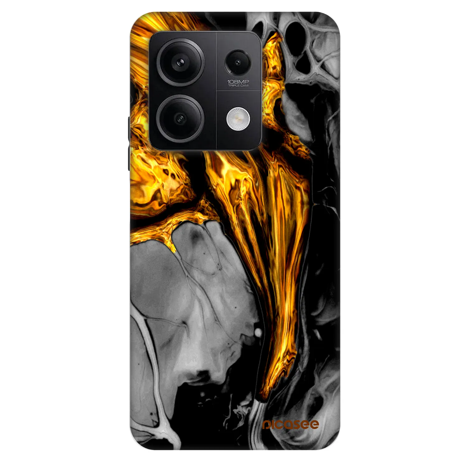 Picasee Fashion Case pro Xiaomi Redmi Note 13 5G - Black Gold