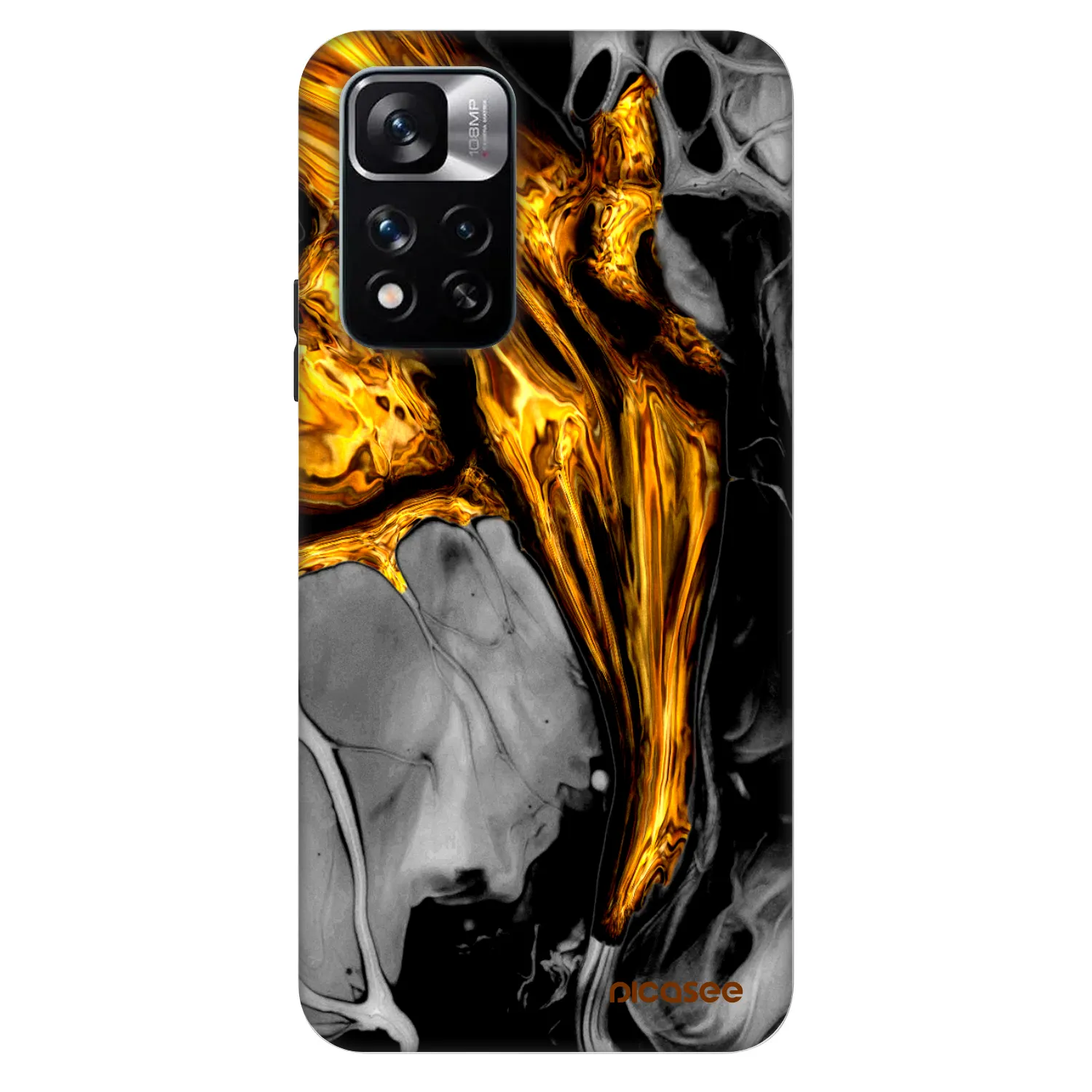 Picasee Fashion Case pro Xiaomi Redmi Note 11 Pro - Black Gold