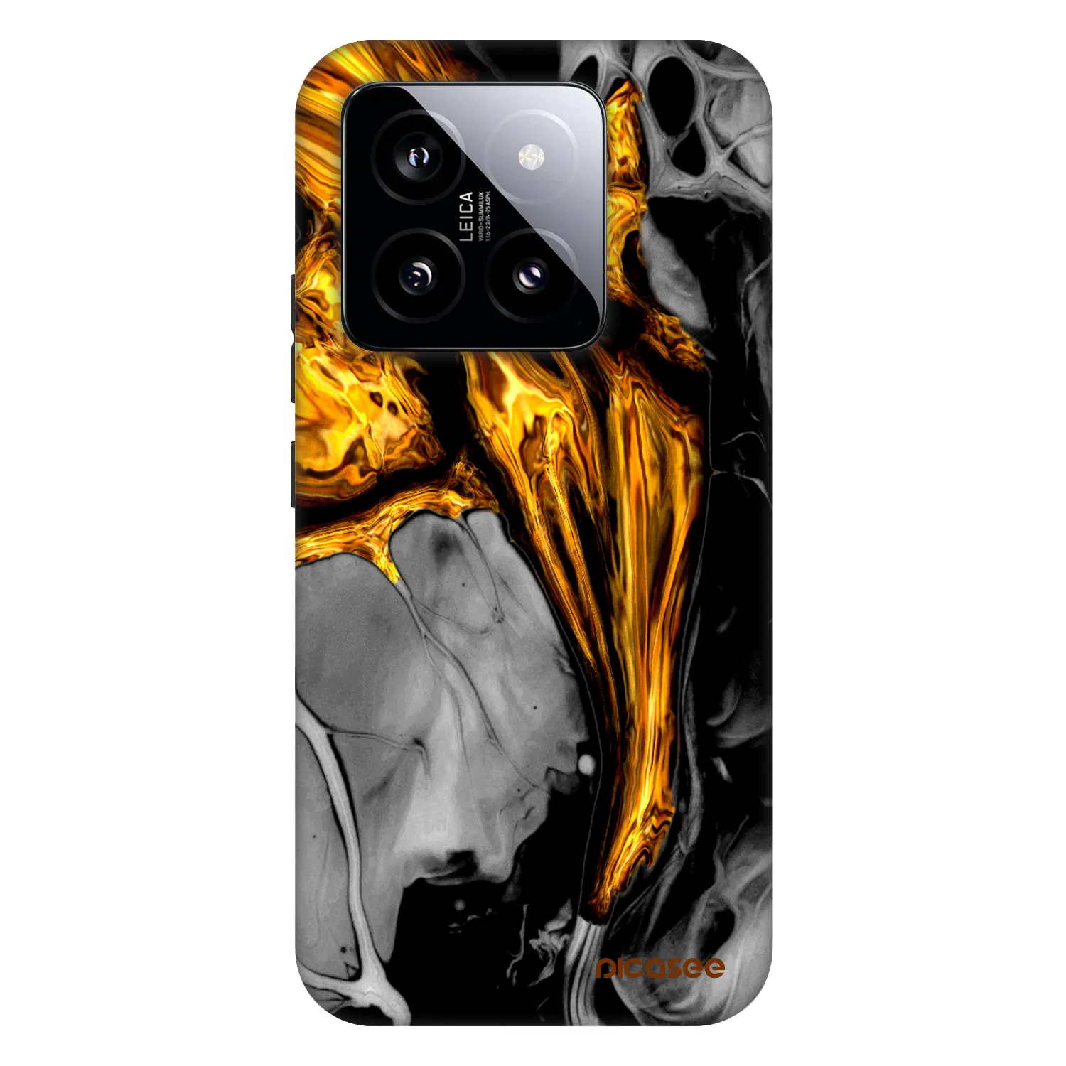 Picasee Fashion Case pro Xiaomi 14 - Black Gold