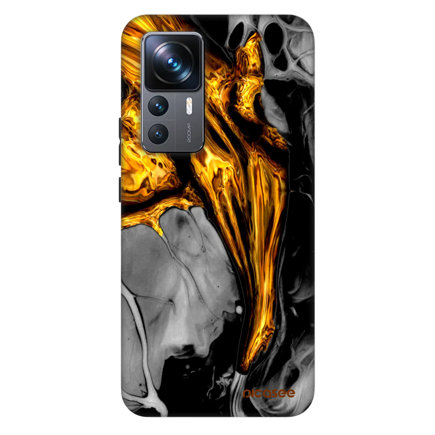 Picasee Fashion Case pro Xiaomi 12T Pro - Black Gold