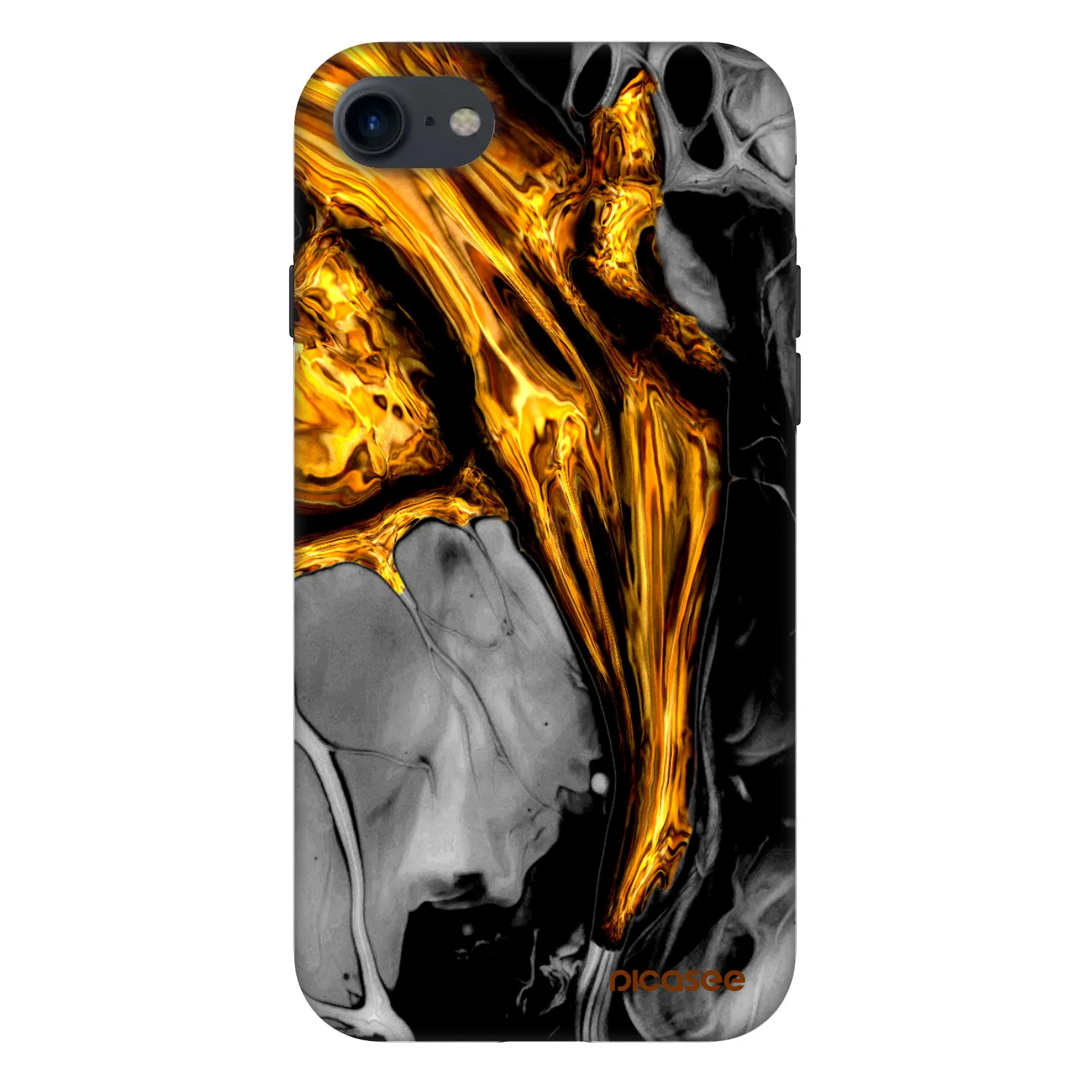 Picasee Fashion Case pro Apple iPhone 7 - Black Gold