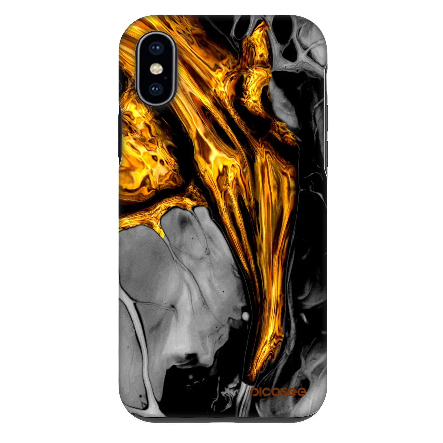 Picasee Fashion Case pro Apple iPhone X/XS - Black Gold