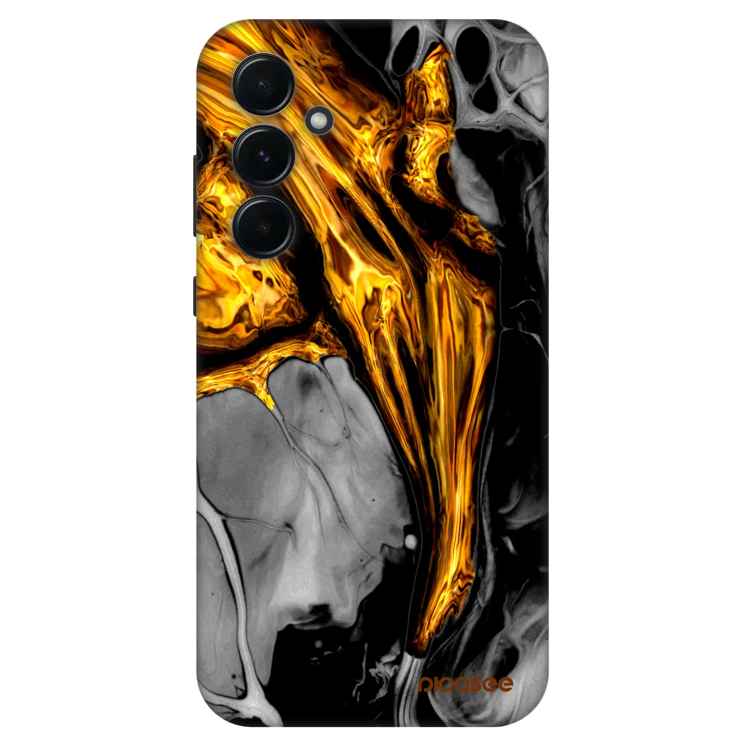 Picasee Fashion Case pro Samsung Galaxy A55 5G A556B - Black Gold