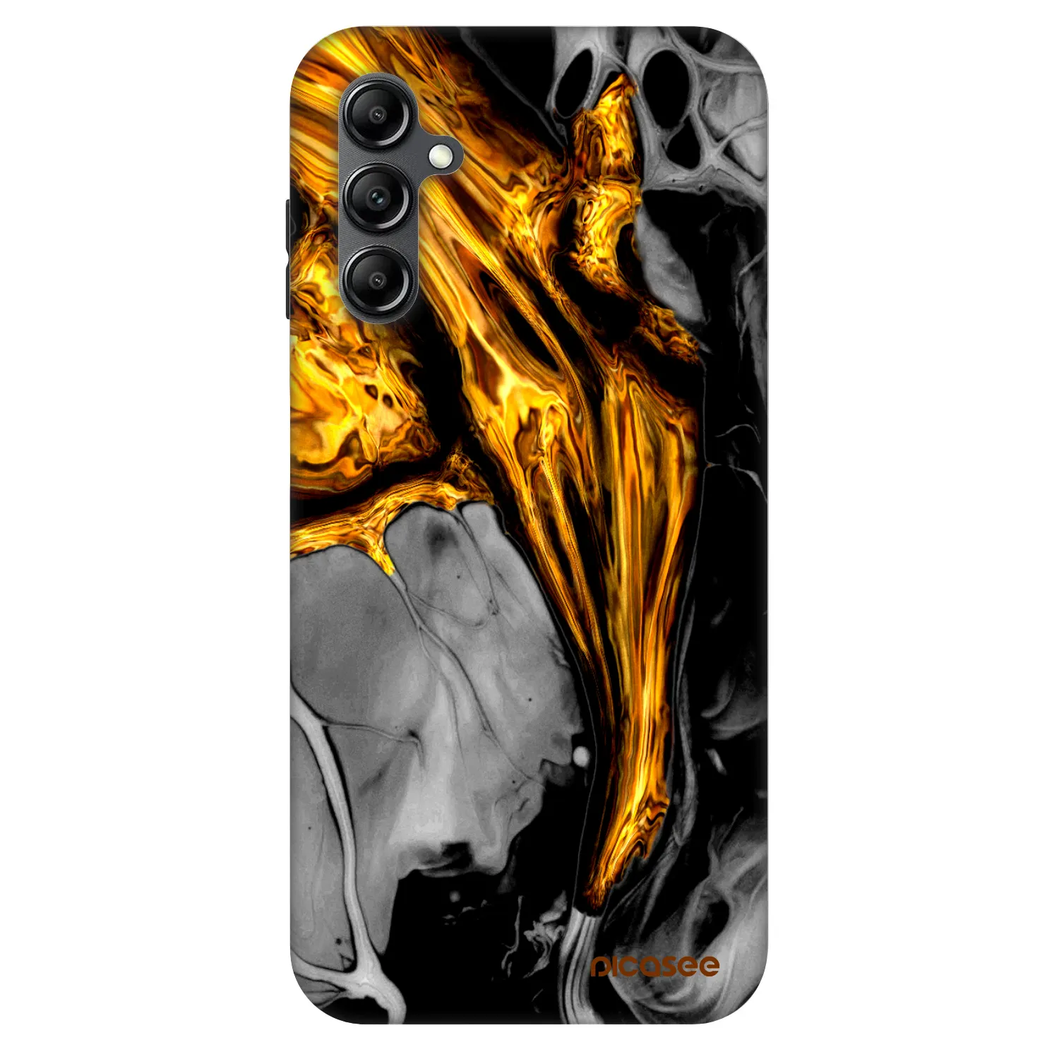Picasee Fashion Case pro Samsung Galaxy A14 5G A146P - Black Gold