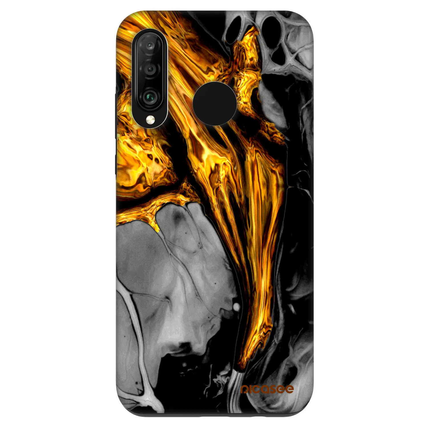 Picasee Fashion Case pro Huawei P30 Lite - Black Gold