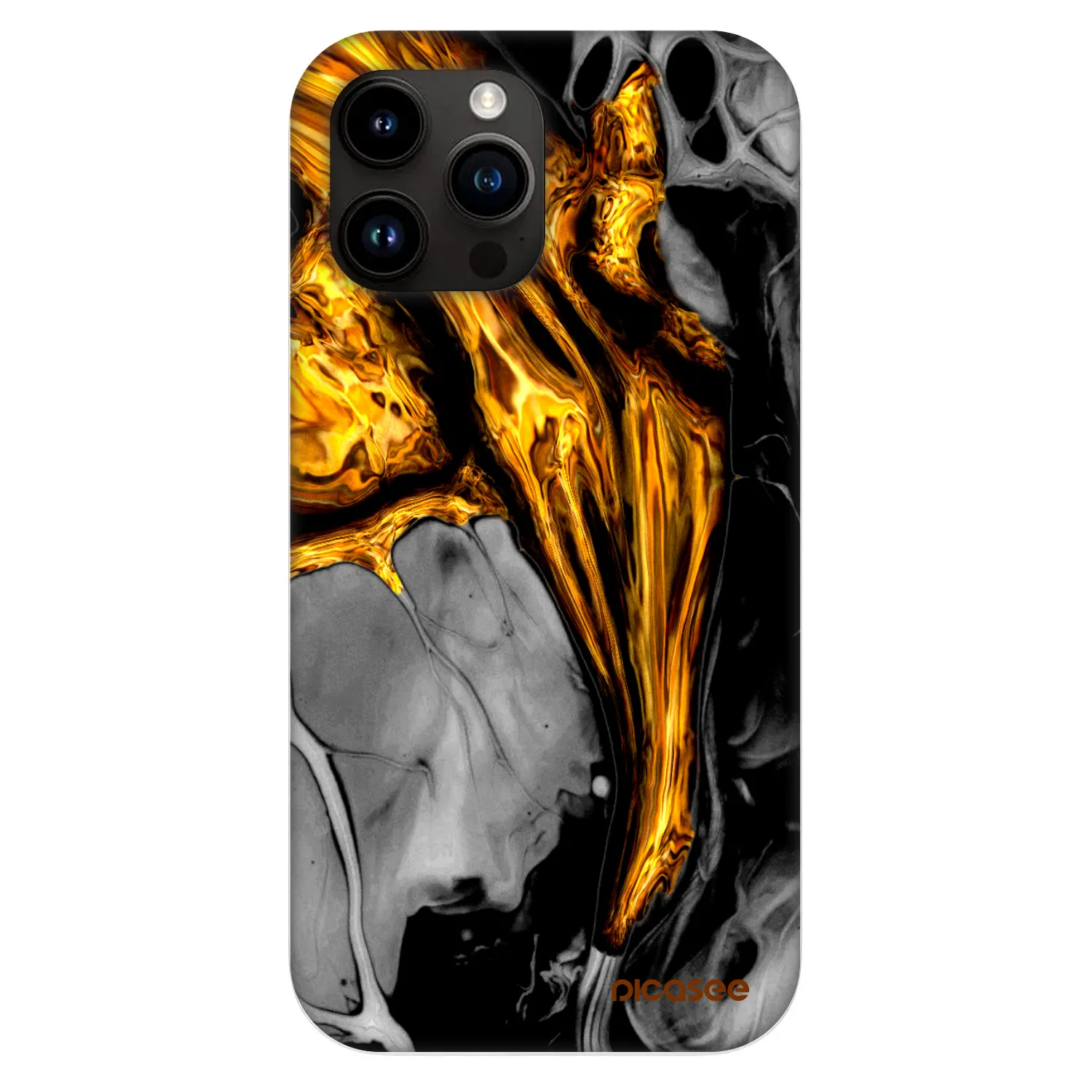 Picasee Fashion Case MagSafe Apple iPhone 13 Pro Max - Black Gold