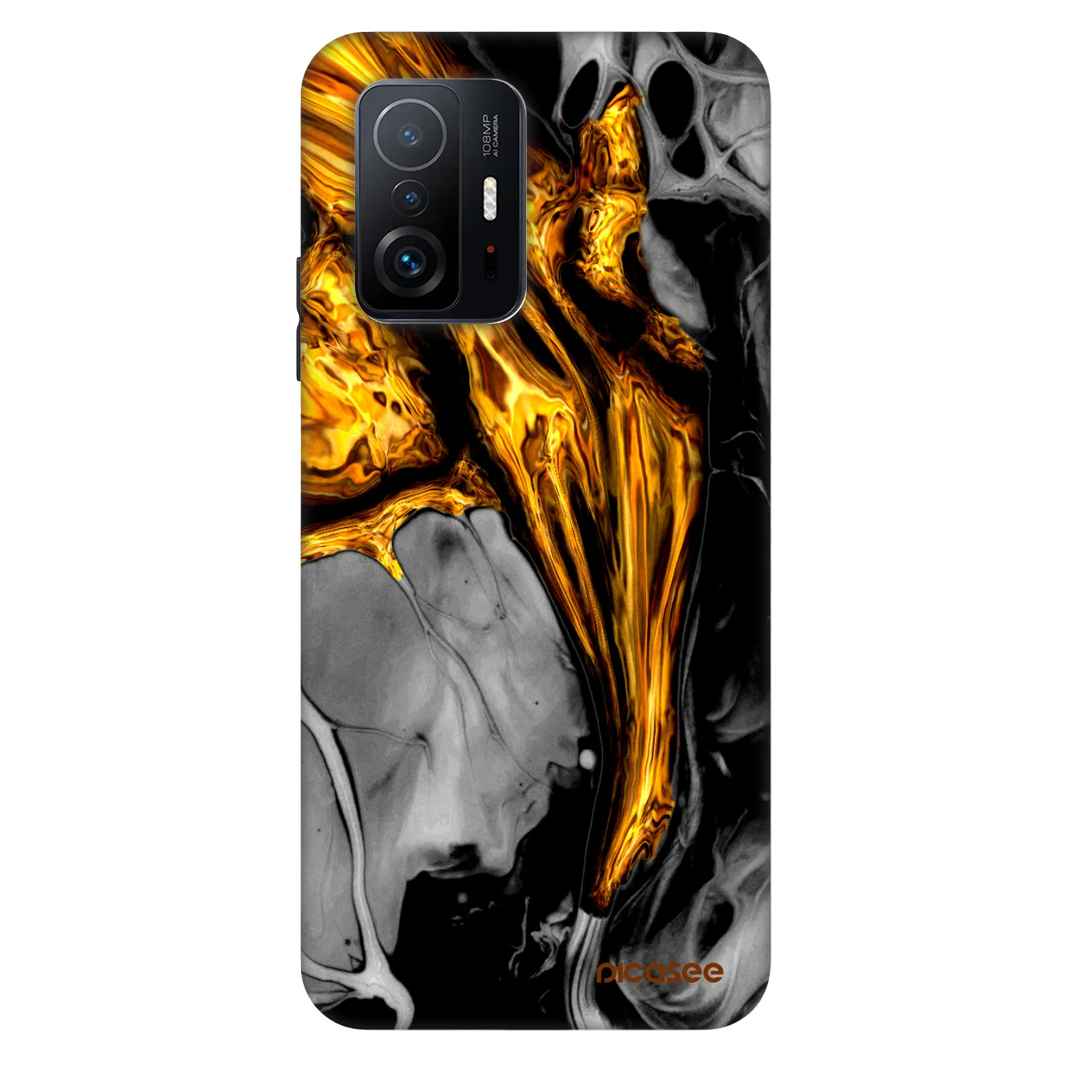 Picasee Fashion Case pro Xiaomi 11T - Black Gold