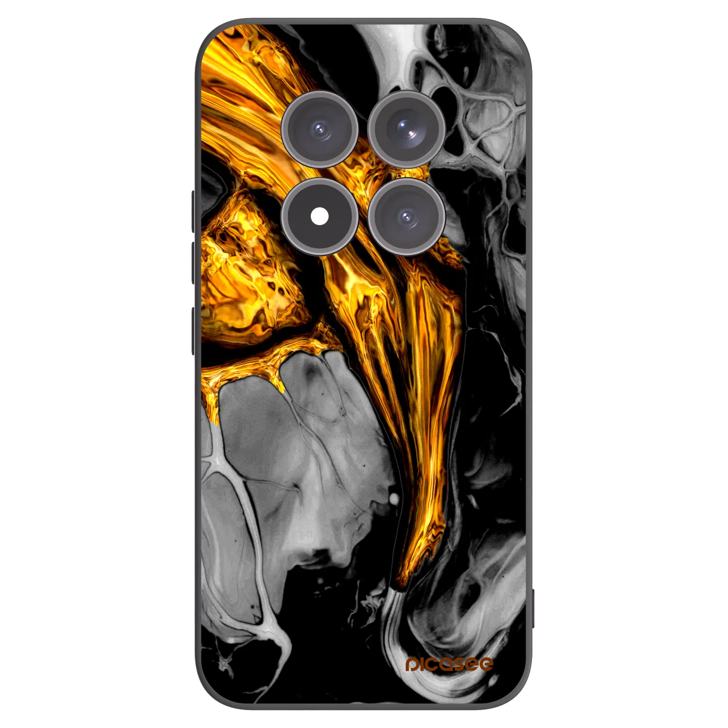 Picasee silikonový černý obal pro Xiaomi Redmi Note 15 Pro+ - Black Gold