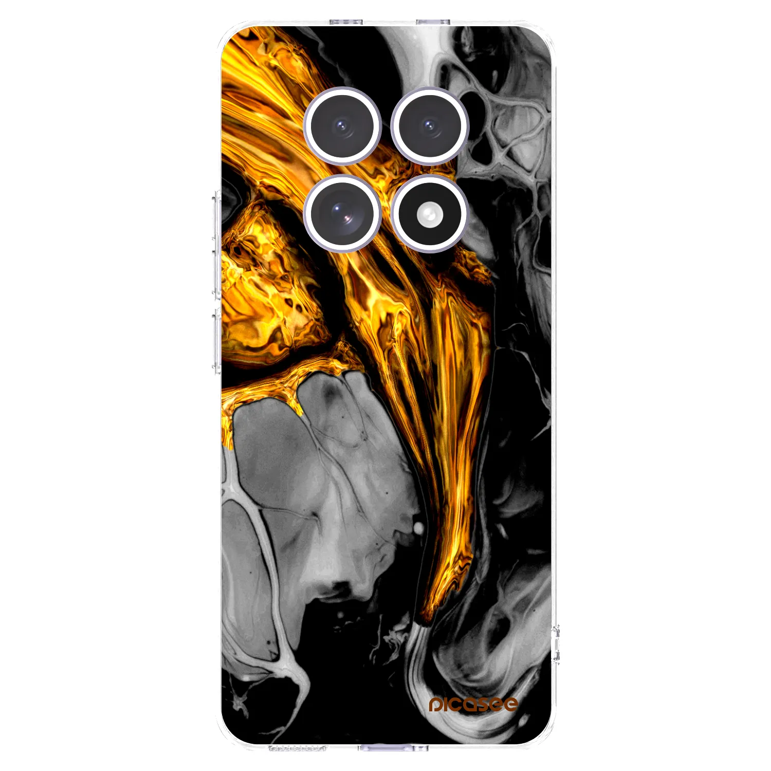 Picasee silikonový průhledný obal pro Xiaomi Redmi Note 15 - Black Gold