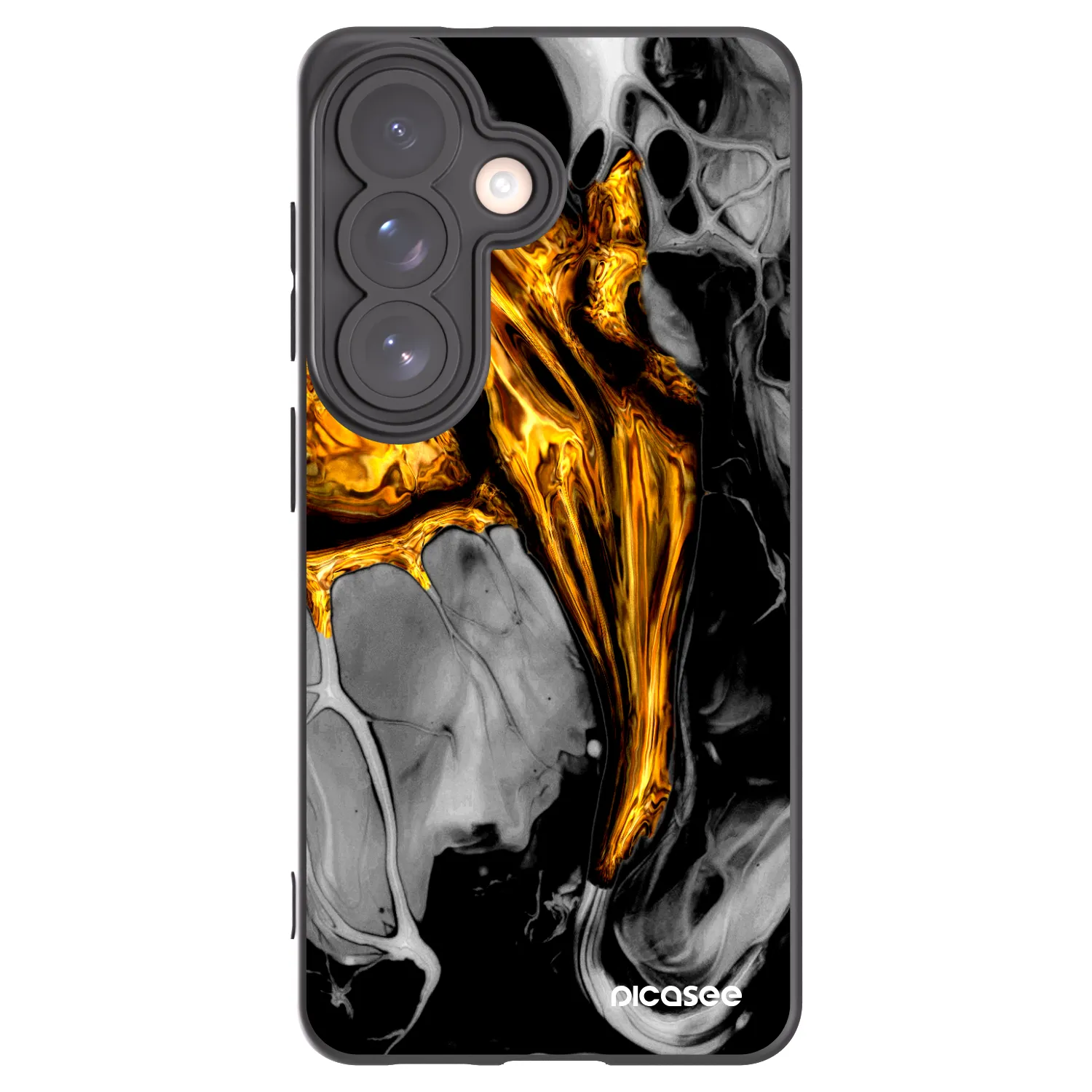 Picasee silikonový černý obal pro Samsung Galaxy S26 - Black Gold