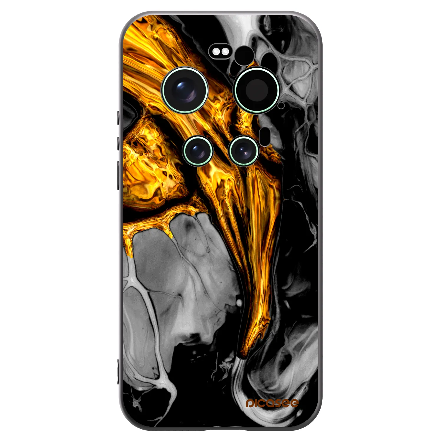 Picasee silikonový černý obal pro Xiaomi 17 Ultra - Black Gold