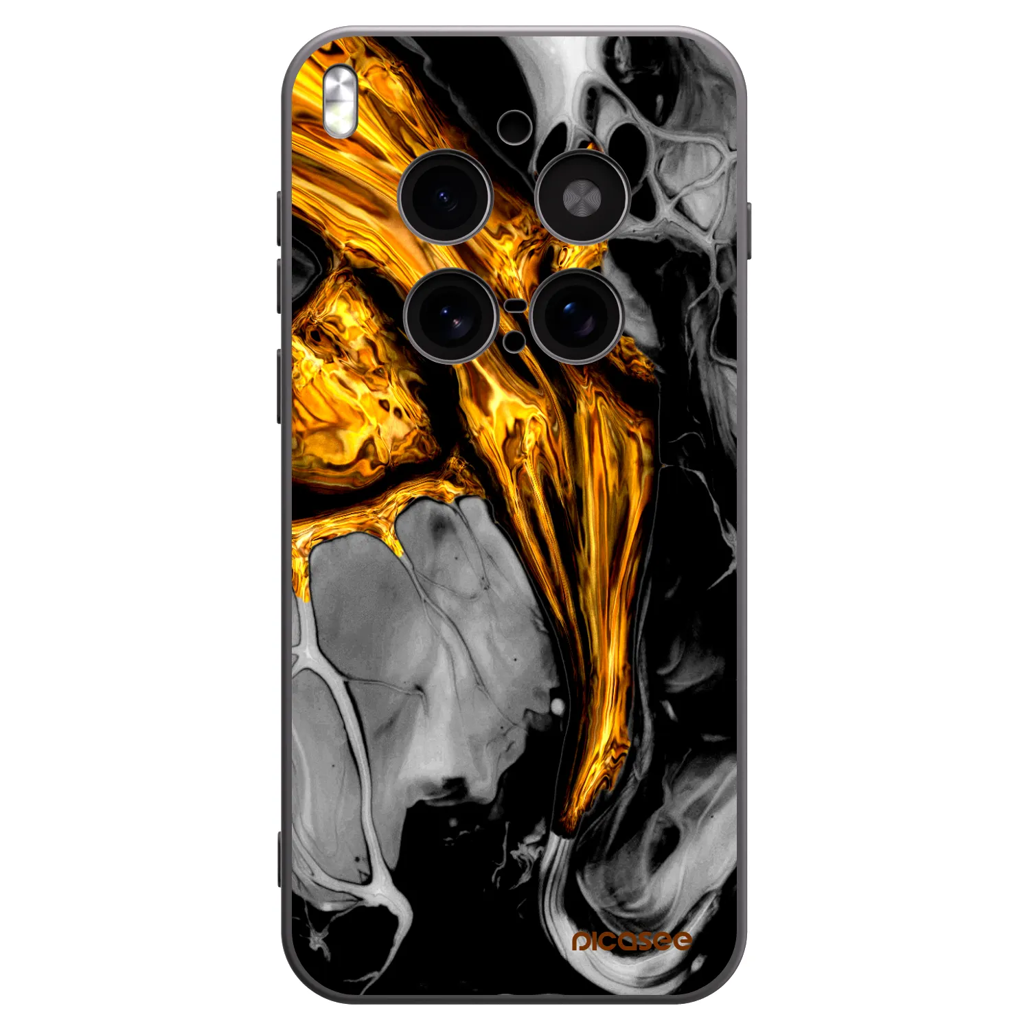 Picasee silikonový černý obal pro Vivo X300 Pro - Black Gold