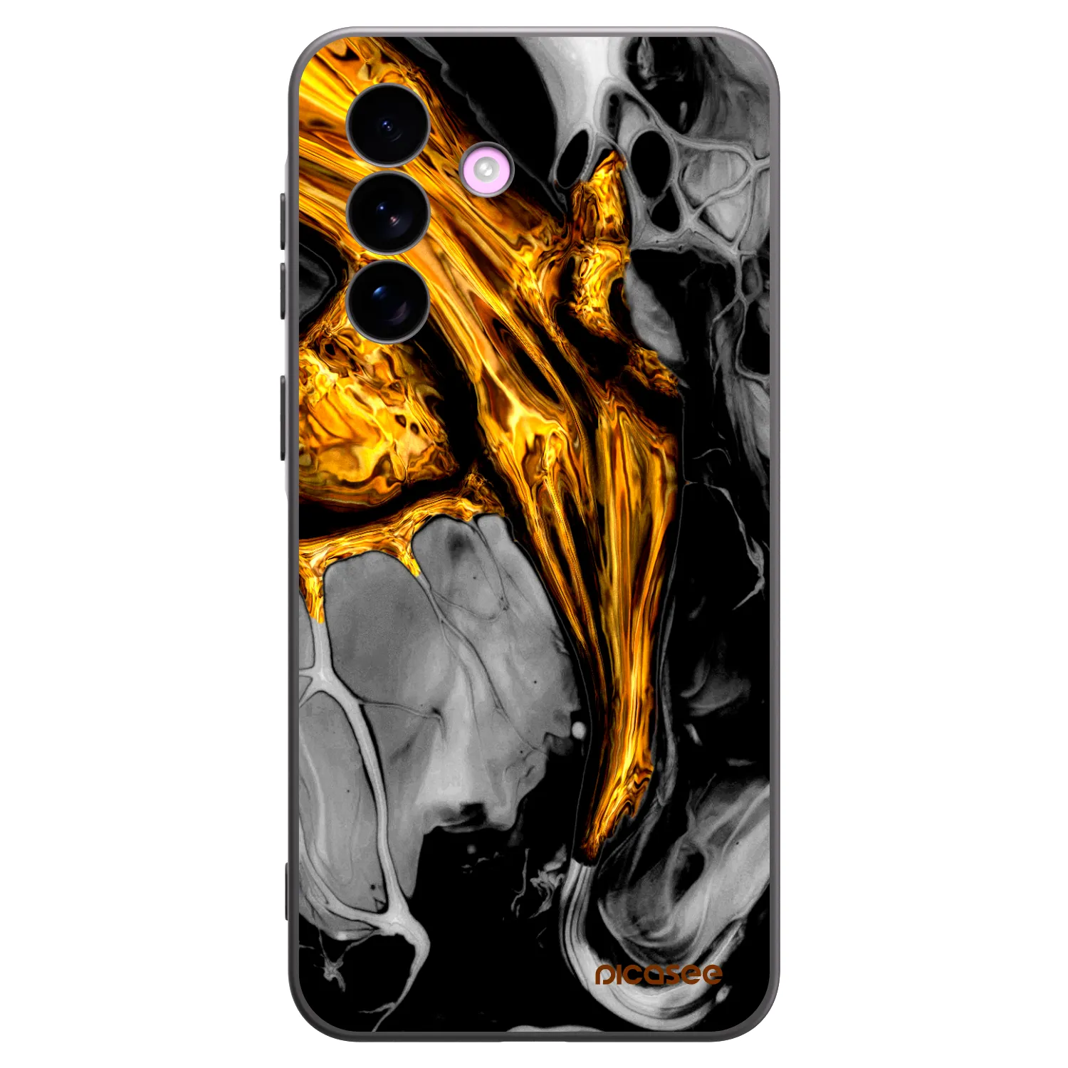Picasee silikonový černý obal pro Samsung Galaxy A57 5G - Black Gold