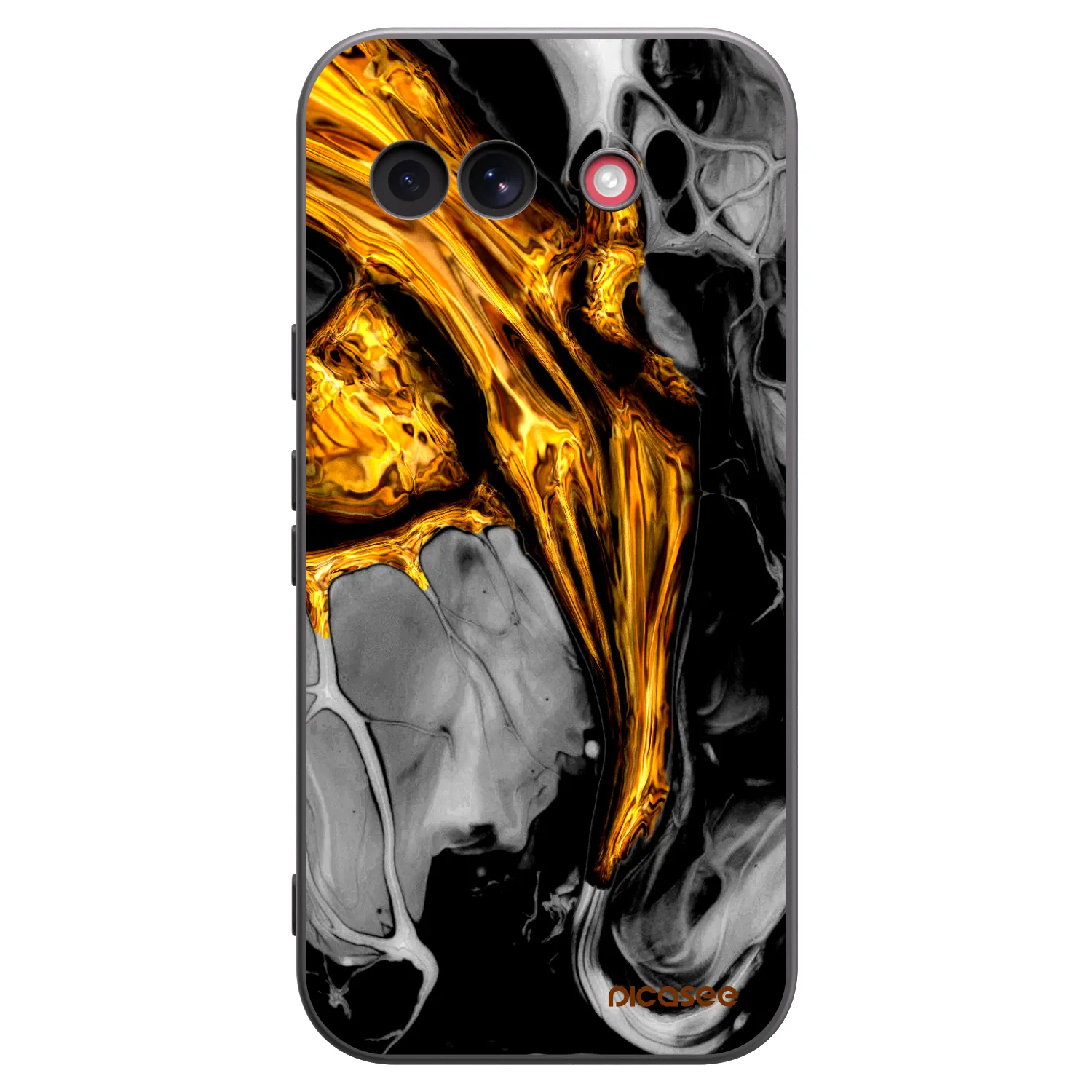 Picasee silikonový černý obal pro Google Pixel 10a - Black Gold