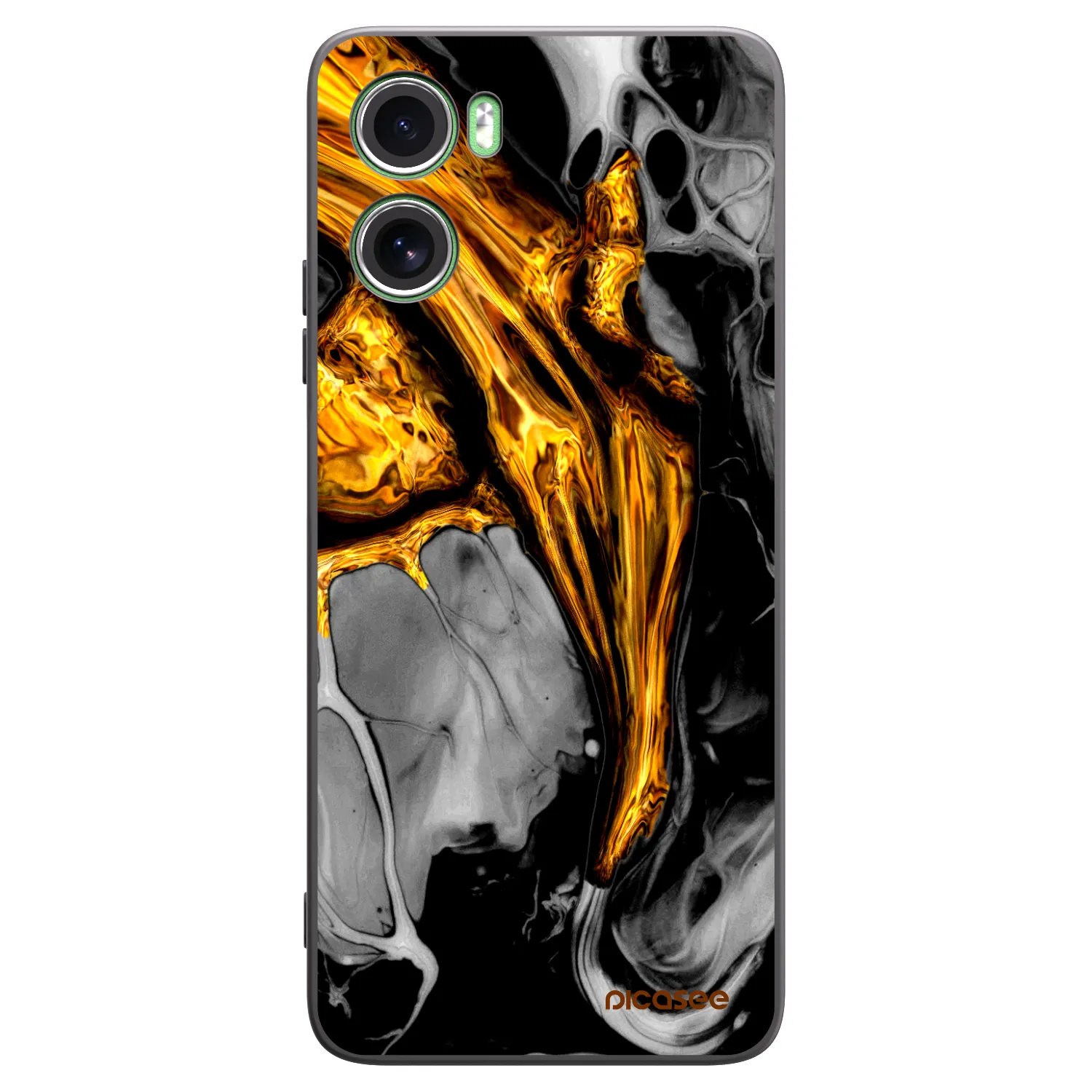 Picasee silikonový černý obal pro Motorola Moto G06 - Black Gold