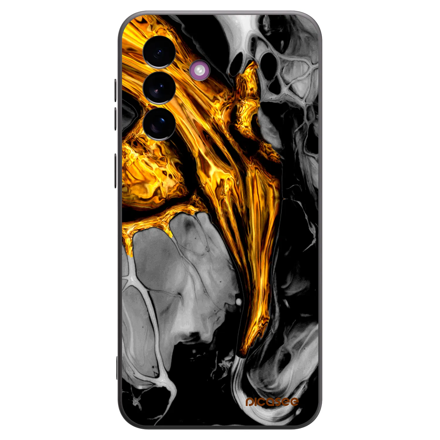 Picasee silikonový černý obal pro Samsung Galaxy A37 - Black Gold