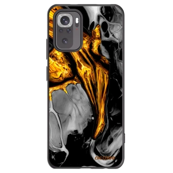 Picasee silikonový černý obal pro Xiaomi Redmi Note 10 - Black Gold