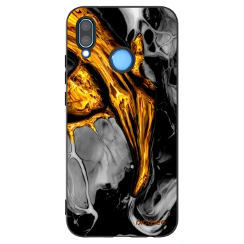 Picasee silikonový černý obal pro Huawei P20 Lite - Black Gold