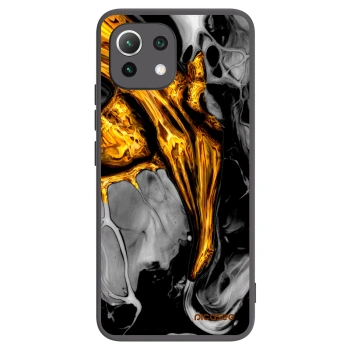 Picasee silikonový černý obal pro Xiaomi Mi 11 Lite - Black Gold