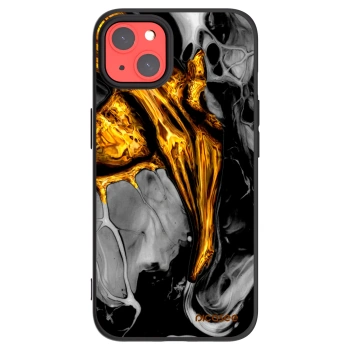 Picasee silikonový černý obal pro Apple iPhone 13 - Black Gold