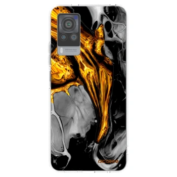Picasee silikonový průhledný obal pro Vivo X60 Pro 5G - Black Gold
