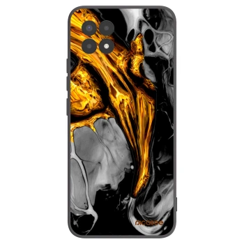 Picasee silikonový černý obal pro Realme 8i - Black Gold