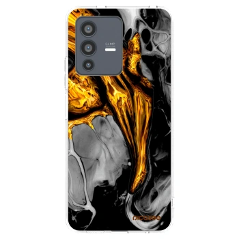 Picasee silikonový průhledný obal pro Vivo V23 5G - Black Gold