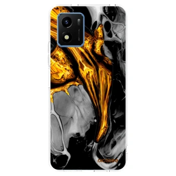 Picasee silikonový průhledný obal pro Vivo Y01 - Black Gold