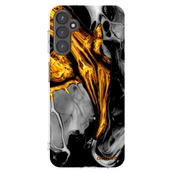 Picasee silikonový průhledný obal pro Samsung Galaxy A14 5G A146P - Black Gold