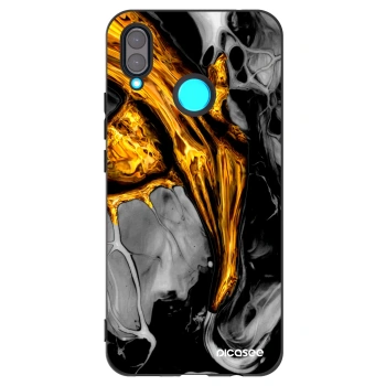 Picasee silikonový černý obal pro Huawei Nova 3 - Black Gold
