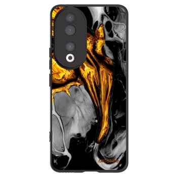Picasee silikonový černý obal pro Honor 90 5G - Black Gold