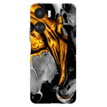 Picasee silikonový průhledný obal pro Honor 90 Lite 5G - Black Gold