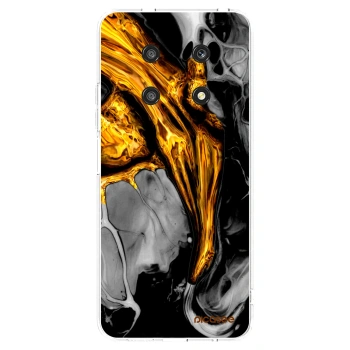 Picasee silikonový průhledný obal pro Honor Magic4 Lite 5G - Black Gold