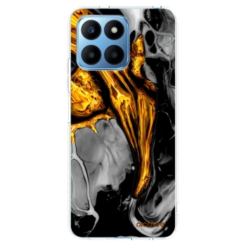 Picasee silikonový průhledný obal pro Honor 70 Lite - Black Gold