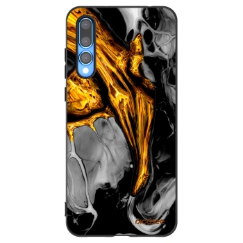 Picasee silikonový černý obal pro Huawei P20 Pro - Black Gold