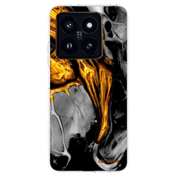 Picasee silikonový průhledný obal pro Xiaomi 14 Pro - Black Gold