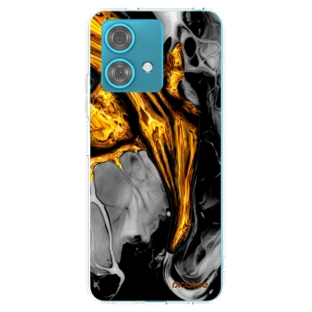 Picasee silikonový průhledný obal pro Motorola Edge 40 Neo - Black Gold