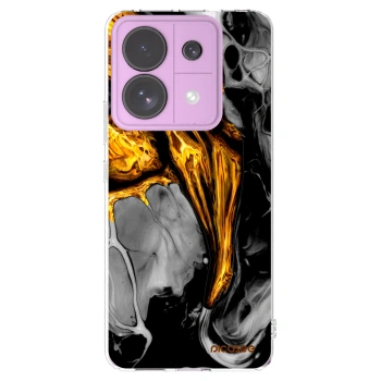 Picasee silikonový průhledný obal pro Xiaomi Redmi Note 13 Pro 5G - Black Gold