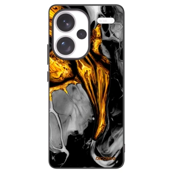 Picasee silikonový černý obal pro Xiaomi Redmi Note 13 Pro+ 5G - Black Gold