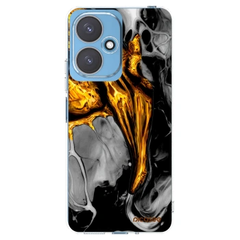 Picasee silikonový průhledný obal pro Xiaomi Redmi 13C 5G - Black Gold