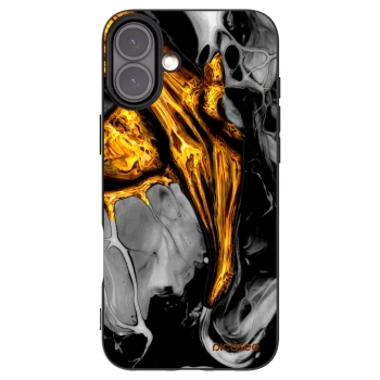 Picasee silikonový černý obal pro Apple iPhone 16 Plus - Black Gold
