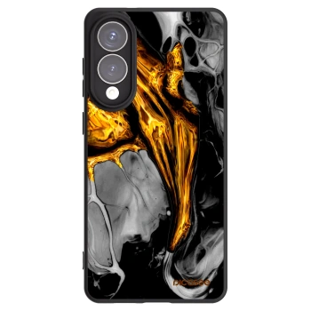 Picasee silikonový černý obal pro Samsung Galaxy S25 Edge 5G - Black Gold