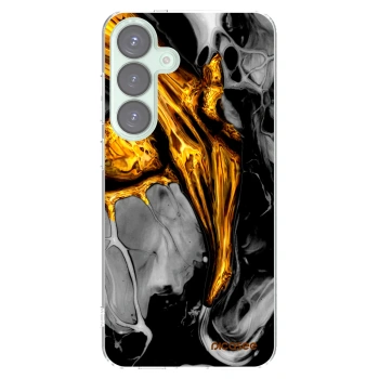 Picasee silikonový průhledný obal pro Samsung Galaxy S25+ 5G - Black Gold