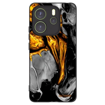 Picasee silikonový černý obal pro Xiaomi Redmi Note 14 4G - Black Gold