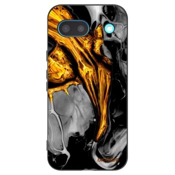Picasee silikonový černý obal pro Google Pixel 8a - Black Gold